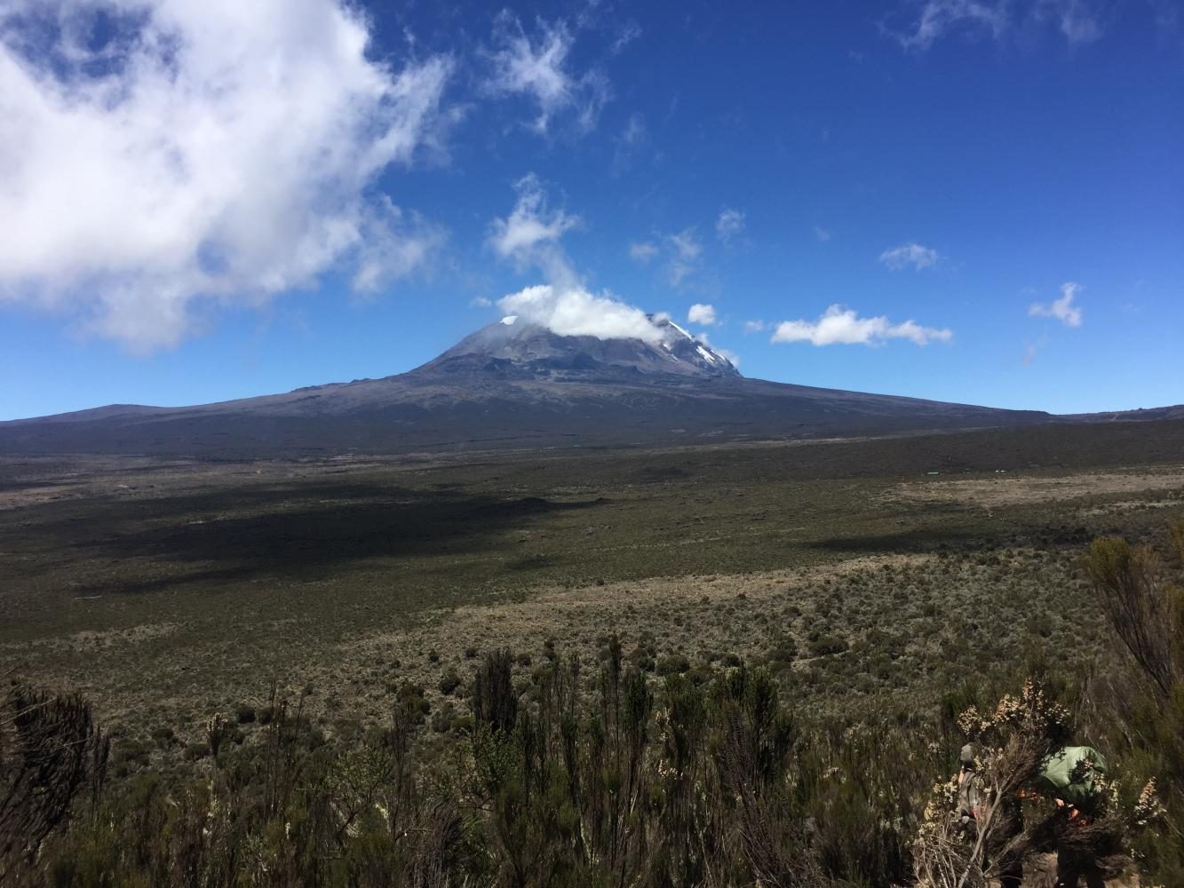 My first glimpse of          Mt. Kilimanjaro