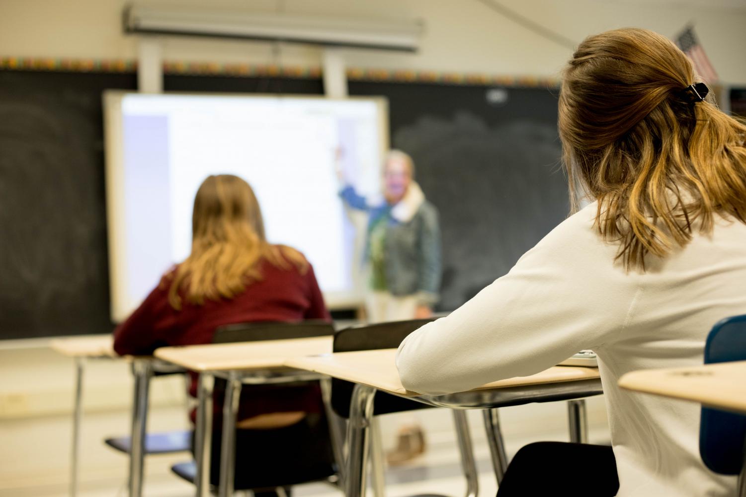 Ms. Manesiotis's Honors Pre-Calculus course is one of 28 courses newly approved for CHS credit.