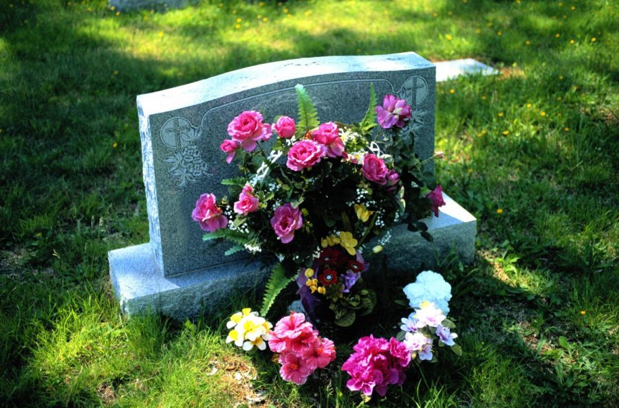 flowers grave