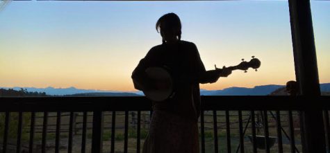 Gracie Kate has enjoyed playing the banjo while self-quarantining.