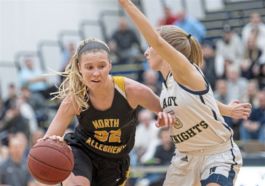 NA senior Lizzy Groetsch has been a dominant force on the basketball court since she first started playing in middle school.