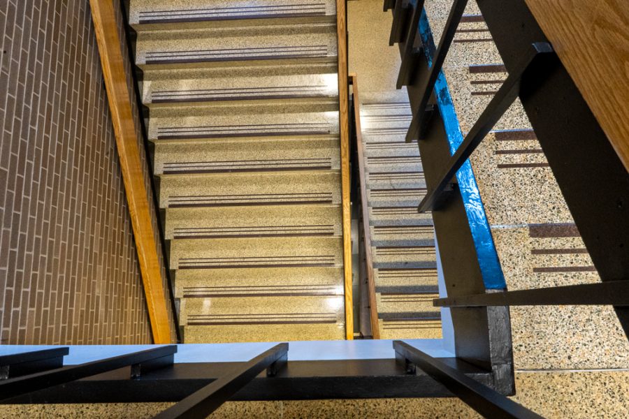 Empty staircases at NASH remind students and staff that the pandemic is still overshadowing normal life.
