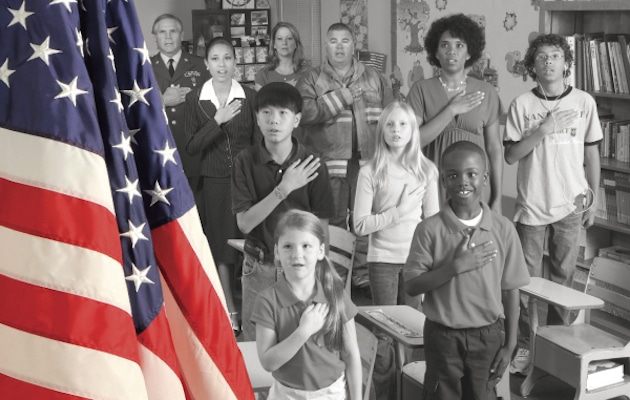 Children learn to say the Pledge of Allegiance at an impressionably young age.