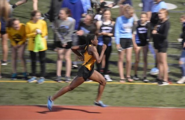 Akindele at the WPIAL Team Championship on May 6, 2019