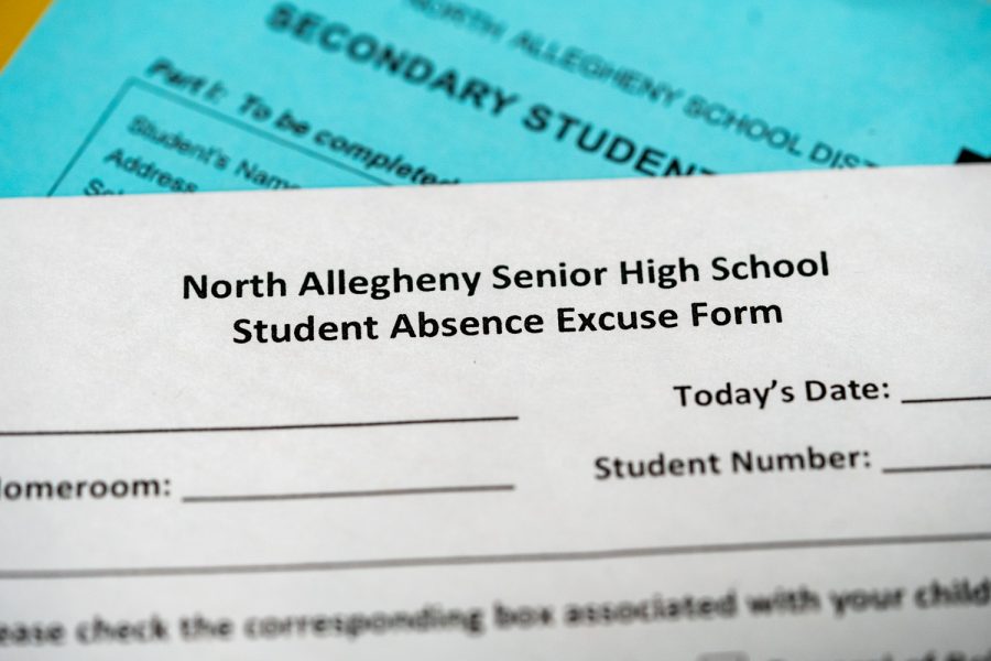 Along with missing school students can fill out an absence excuse form which can be picked up at the attendance office. 