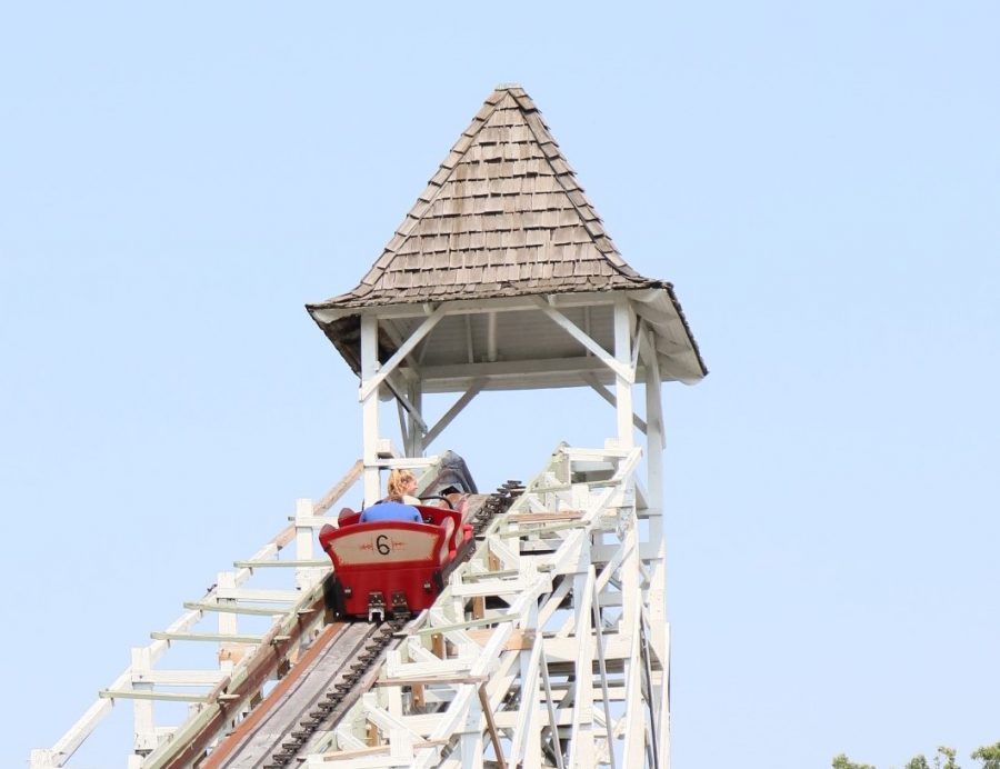 The cupola on the lift hill of Lakemont Parks Leap the Dips evokes an earlier time.