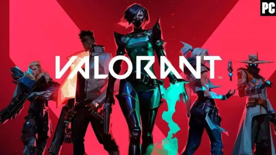 The main design for the game title, Valorant