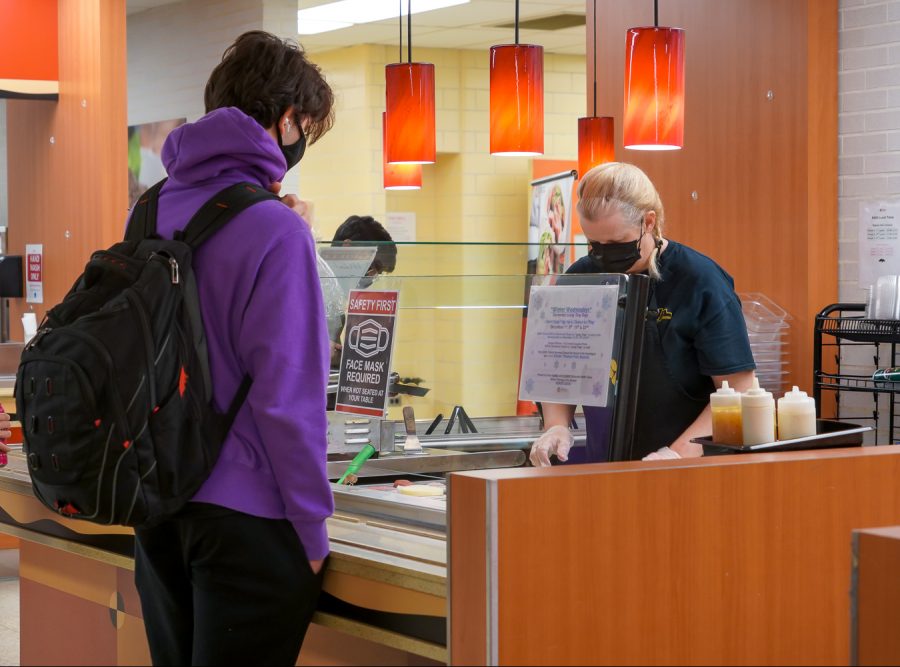 An increased volume of students buying lunch has complicated the coordination of food supplies. 