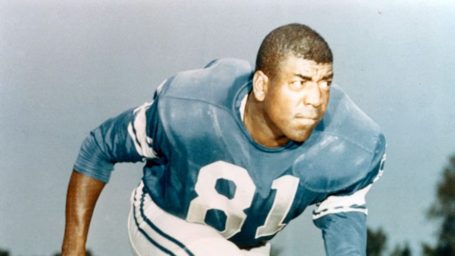 Dick Night Train Lane at a pre-season photo shoot for the 1960s Detroit Lions