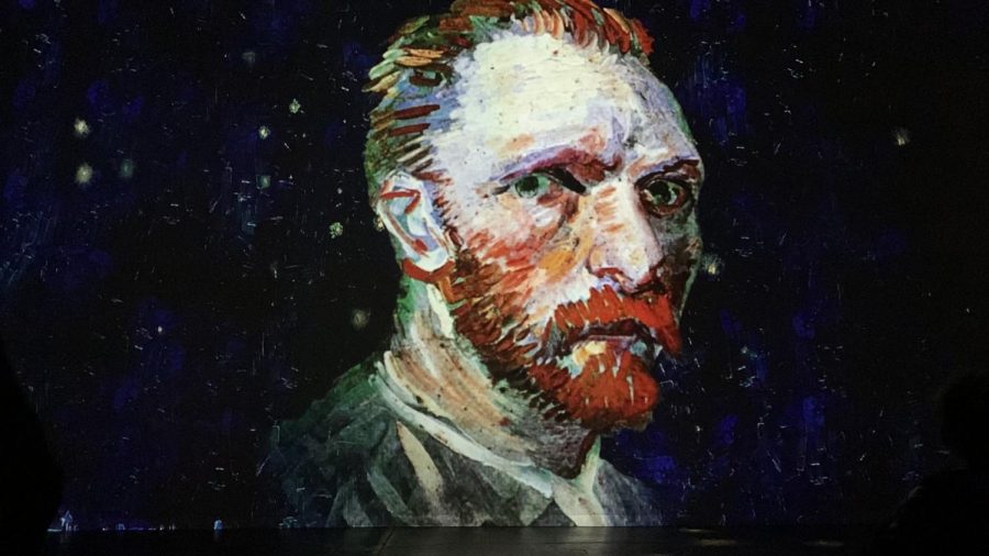 One of the self portraits of Vincent van Gogh showcased in the production. 