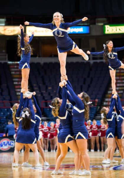 Quinnipiac University now has a sideline cheer team that is non-competitive.