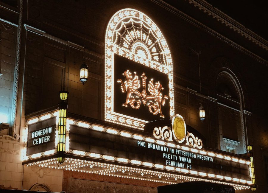The marquee outside the Benedum Center