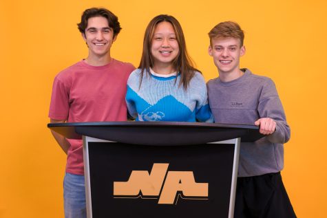 Coleman Walsh, Victoria Ren, and Ben Lindgren (left to right) will deliver speeches at the June 3rd commencement ceremony..