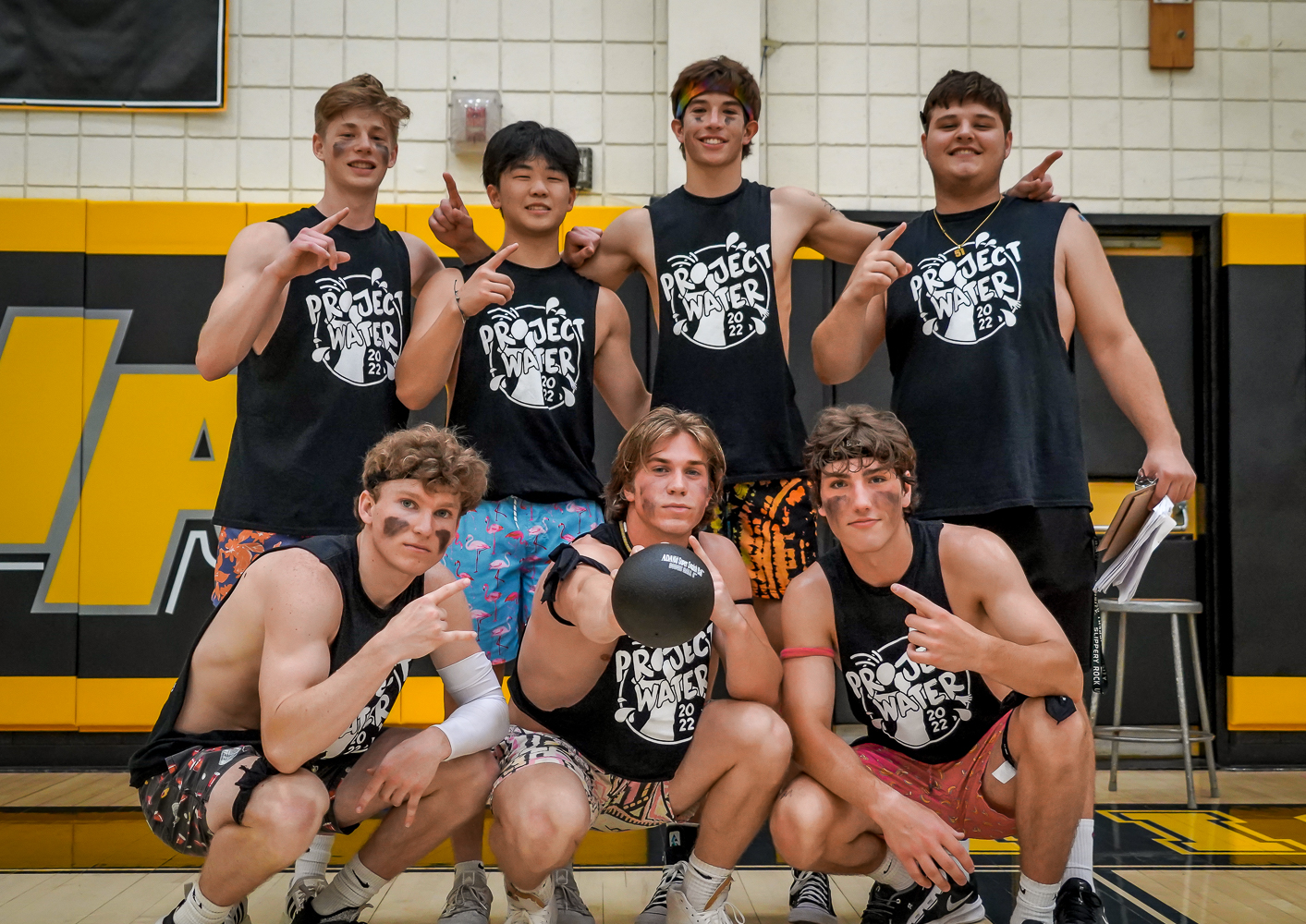 Winning Team: 5 Shades of White Top row left to right: Caleb Schall, Connor Chi, Cole Dorn, Nick Frisco Bottom row left to right: Shane ONeill, Ryan Treser, Nolan Colinear