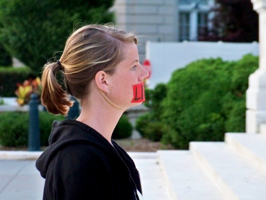 A pro-life demonstrator in front of the U.S. Supreme Court in Washington.