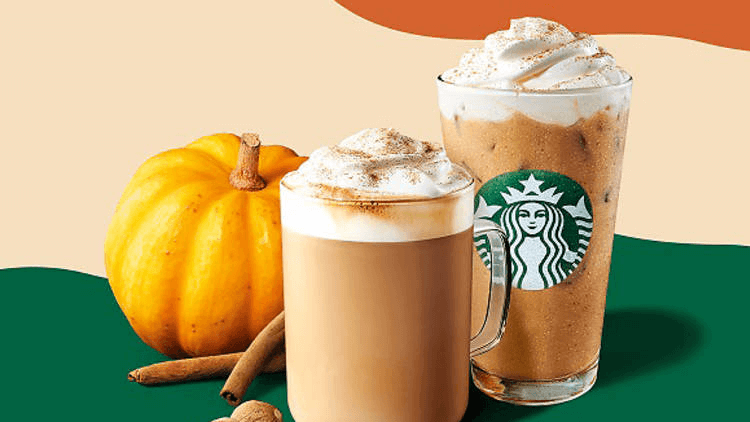 The now ubiquitous pumpkin spice latte, made famous by Starbucks.