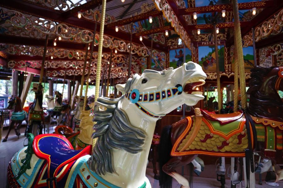 The Grand Carousel at Knoebels Amusement Resort is home to a once-common tradition that can only still be found on a few carousels: reaching for the brass ring.