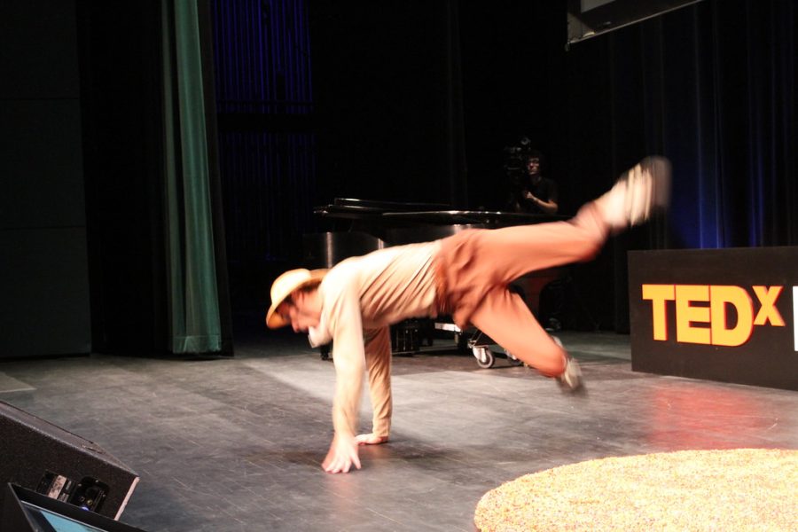 Nathan Barnatt shows off his dance moves at a TEDx Phoenix event in 2011.