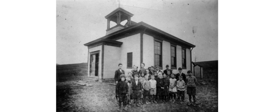 The current Ingomar School stands on the same spot as its first one-room schoolhouse in 1910.