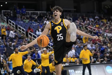 Forward Guillermo Diaz Graha had an impressive showing against the Iowa State Cyclones with nine points and eight rebounds.