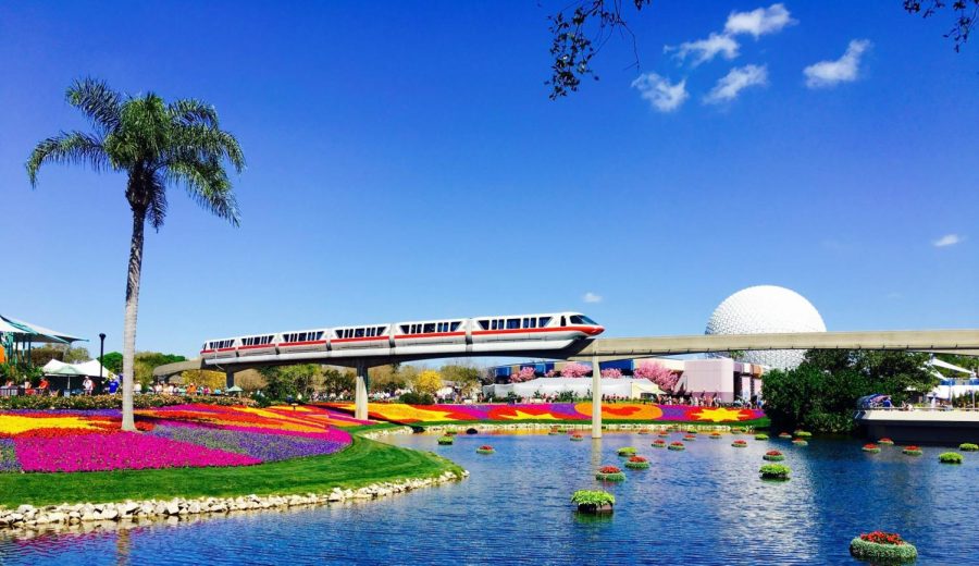 The Epcot Flower and Garden Festival, held from March to July, covers the park with an impressive tapestry of flowers and topiaries.