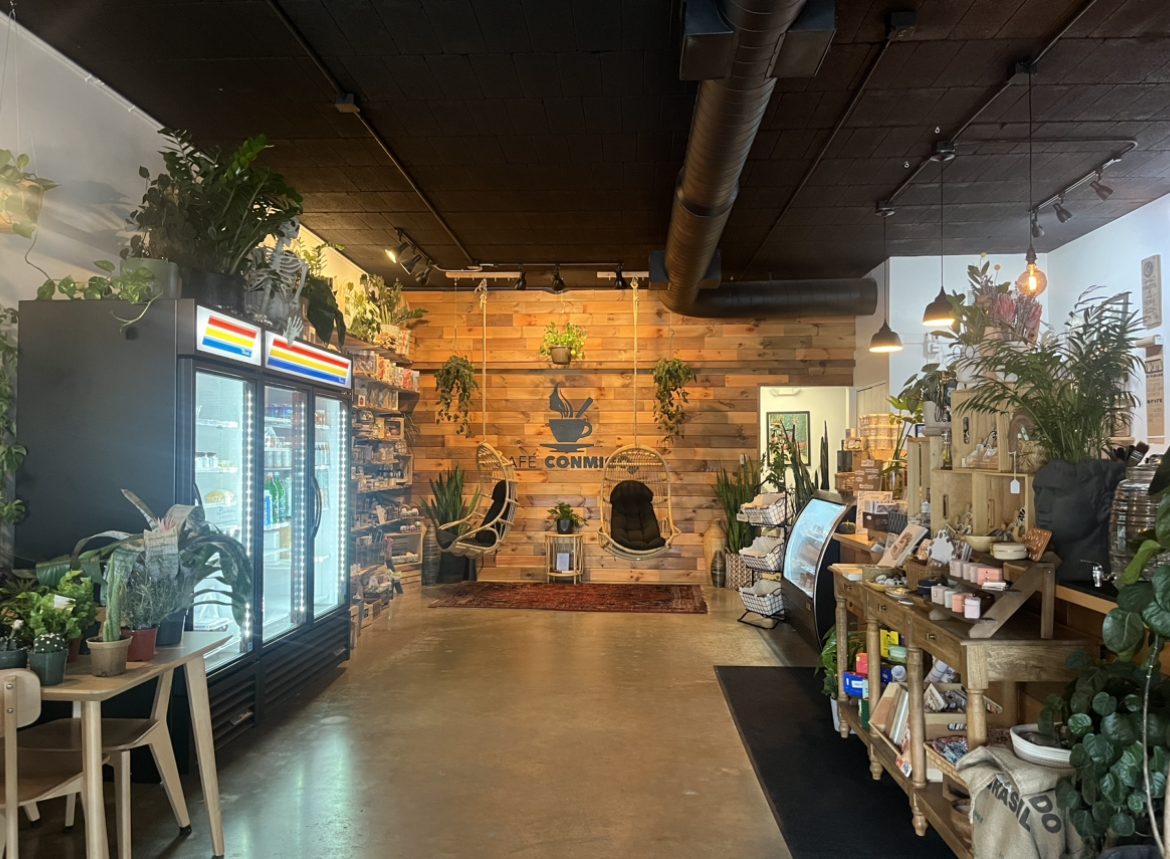 Conmigo, located at 10 North Meadow Drive in Wexford, offers a wide array of hot and cold beverages in a space filled with house plants.