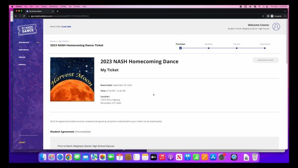 Tutorial: Online Homecoming Dance Ticket Purchases