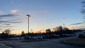 The NASH parking lot at 7 in the morning on November 15th, 10 days after daylight savings. 