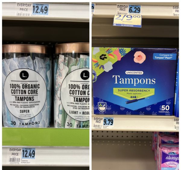 Consumers have the option of purchasing 30 eco-friendly tampons or 50 generic tampons for significantly cheaper.