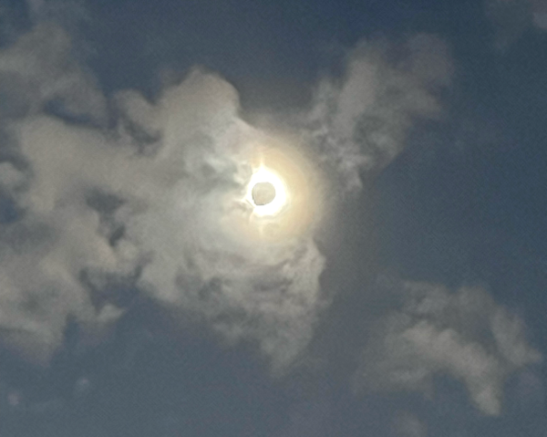 A view of yesterdays eclipse from Meadville, PA.