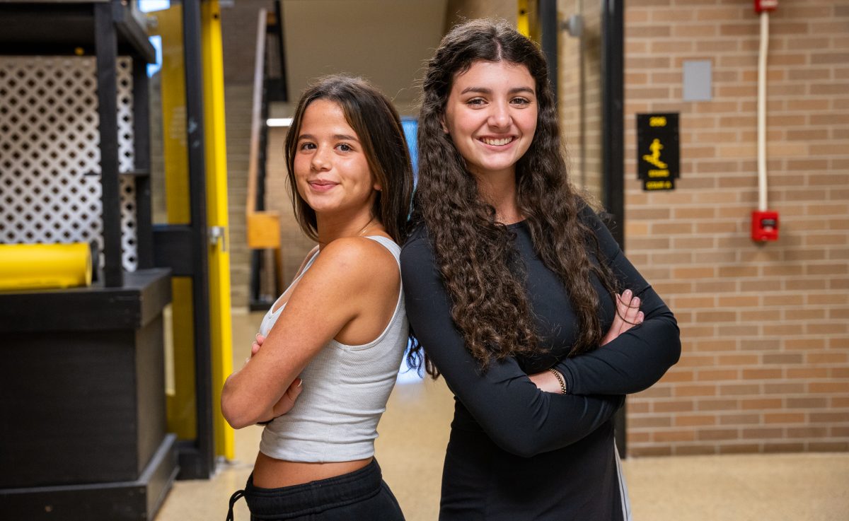 Senior Class Vice-President Zein Soussou (left) and President Julia O'Keefe. 