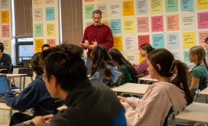 Mr. Venezia engages his AP U.S. History students following the election.