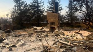 The Berglund residence in Altadena, California one week after the Pasadena Fire ravaged the city. (photo used with permission of the Berglund family)