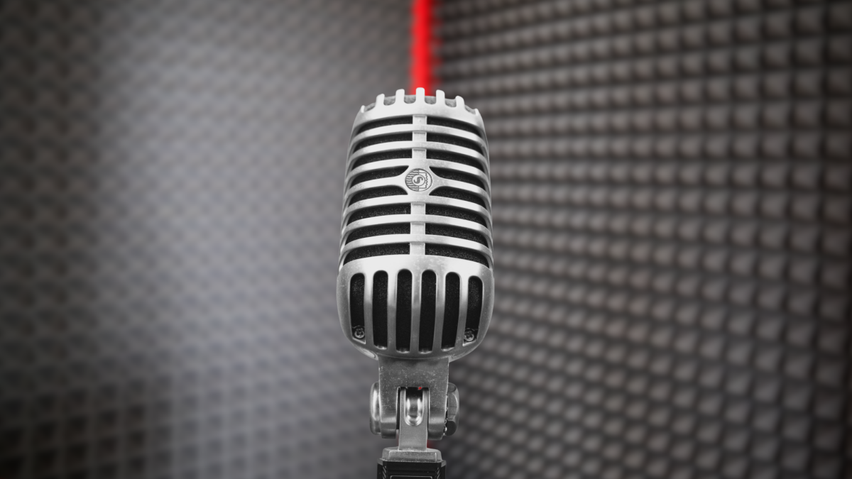 A talkshow microphone. 