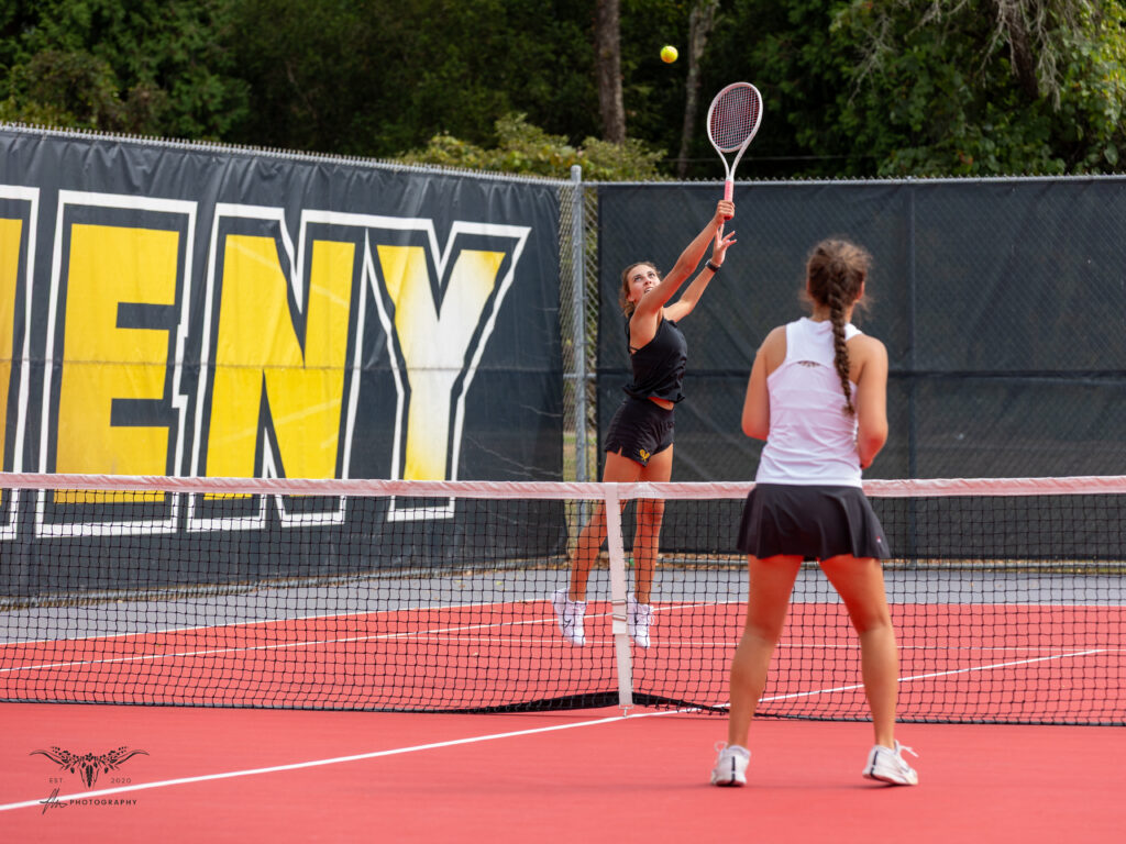 Varsity captain Ella Mangene playing against Fox Chapel at the start of the season.