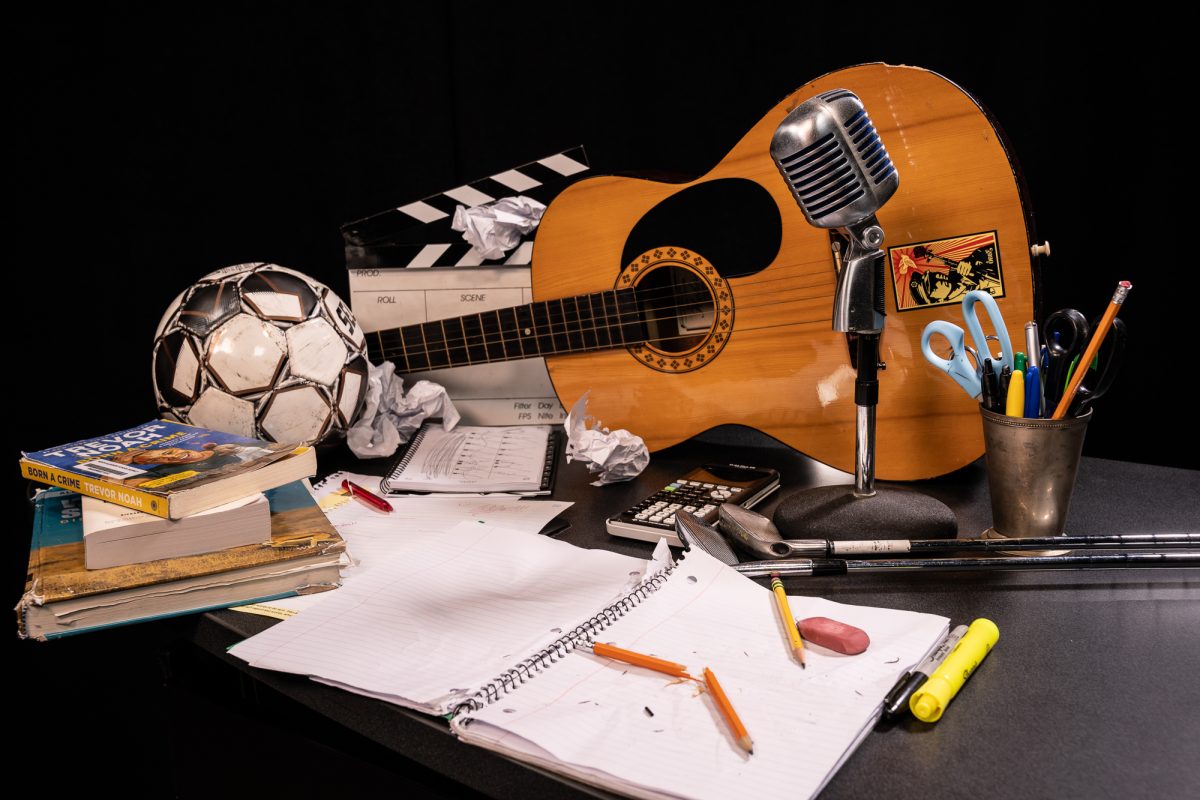An assortment of materials from extracurricular activities at NASH.