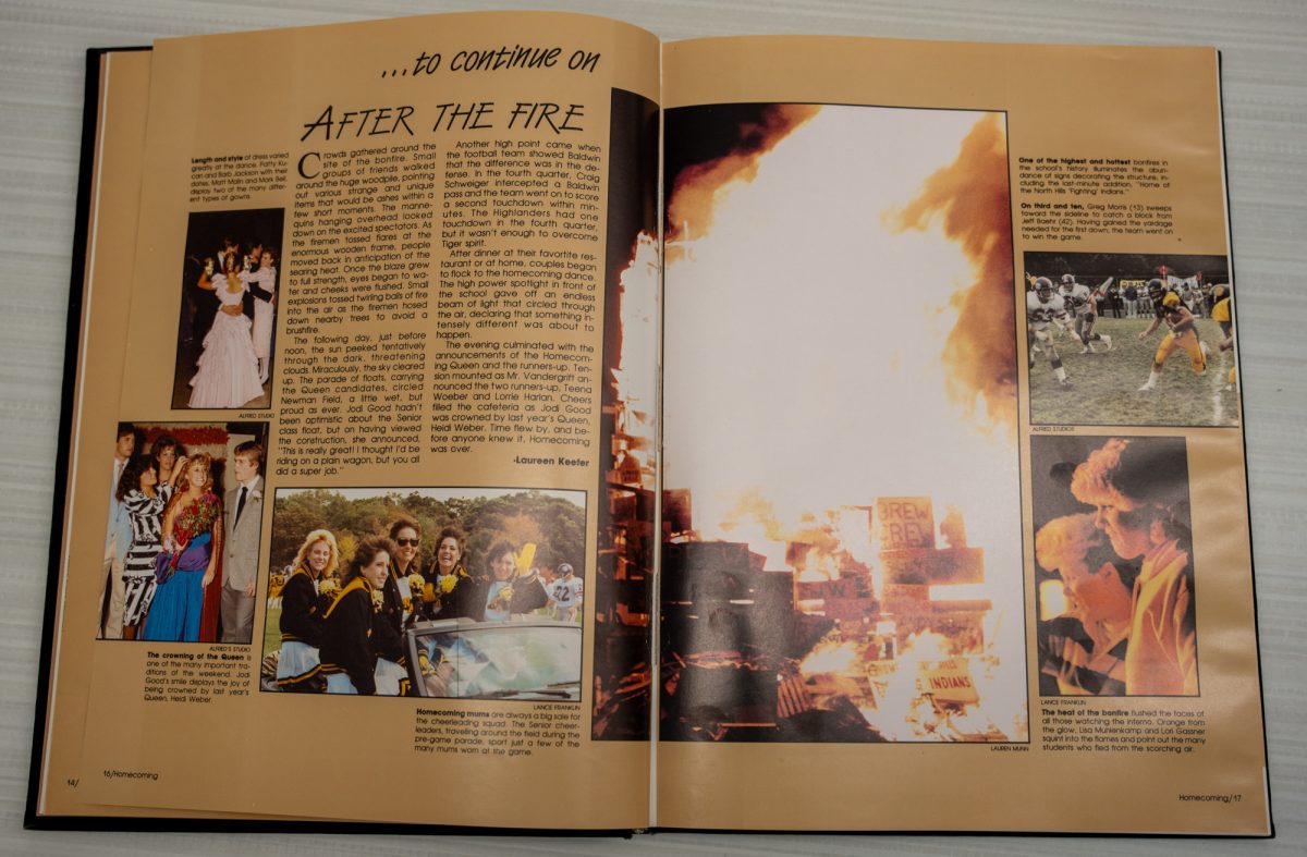 The Homecoming spread from the 1986 NASH yearbook. (photo: Elliot Davis)