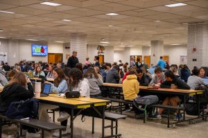 The 6th period lunch crowd at NASH